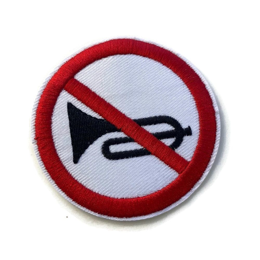 No Horns Sign Embroidered Patch